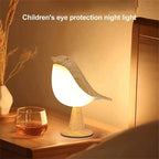 🐦✨ Wooden Bird LED Night Lamp – Touch & Rechargeable