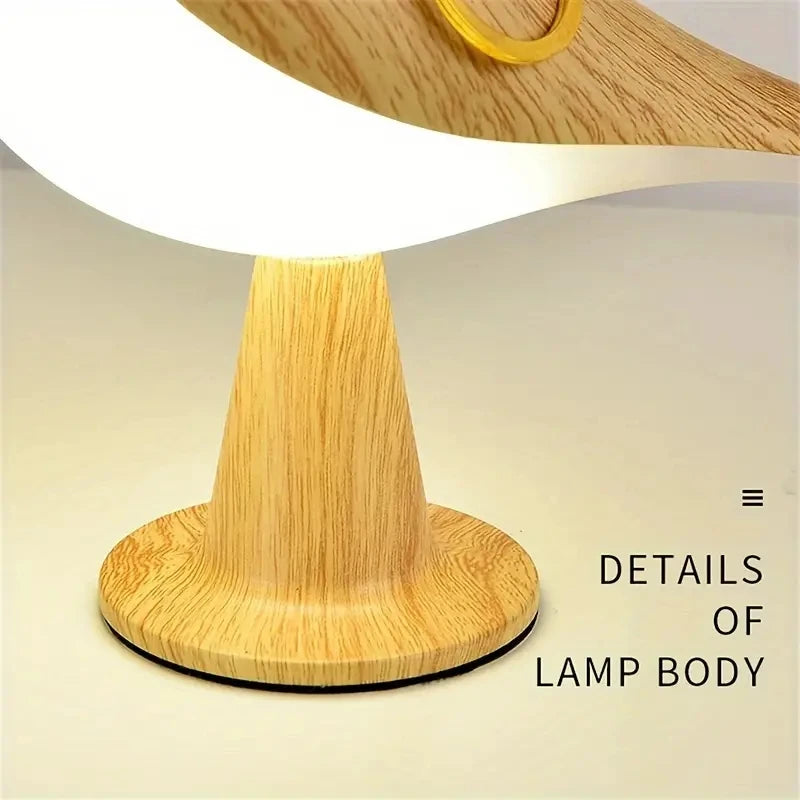 🐦✨ Wooden Bird LED Night Lamp – Touch & Rechargeable