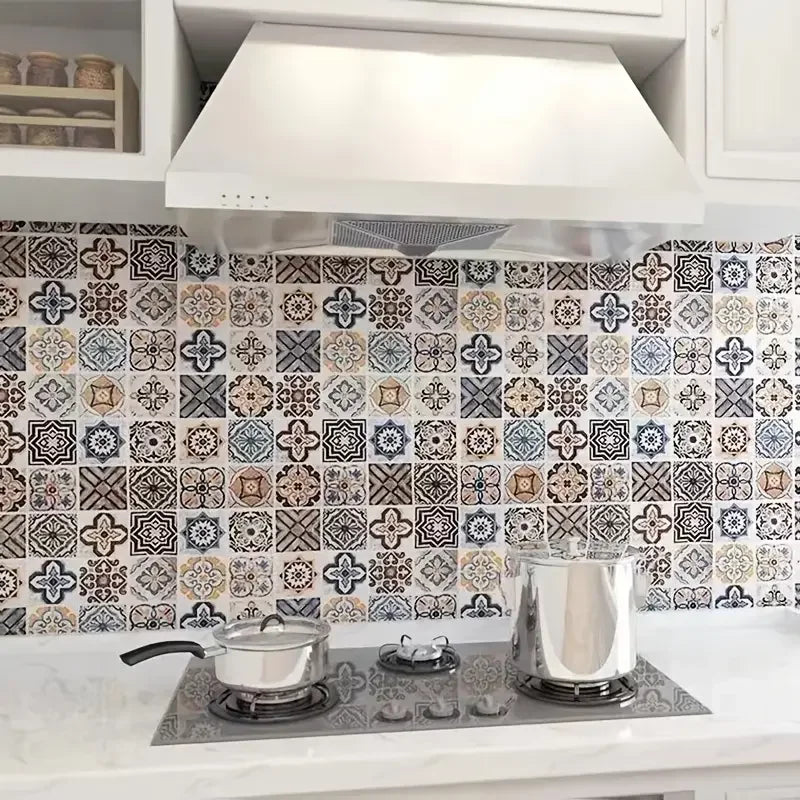 🌟 3D Waterproof Kitchen & Cabinet Wall Stickers – Peel & Stick PVC Tiles 🌟