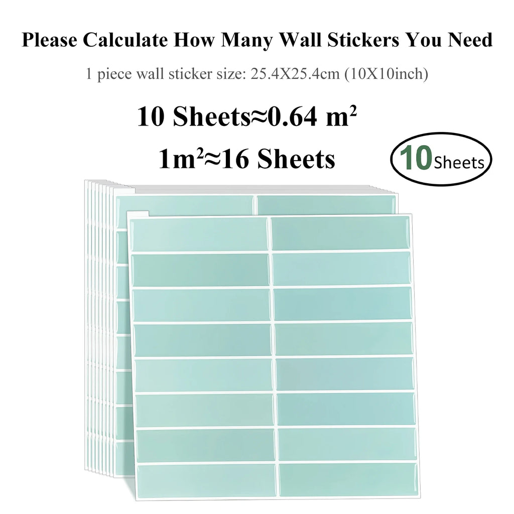 10-Pack 3D Peel & Stick Wall Tiles ✨ Waterproof PVC Panels for Home Décor – Easy DIY Upgrade! 🏡🌈