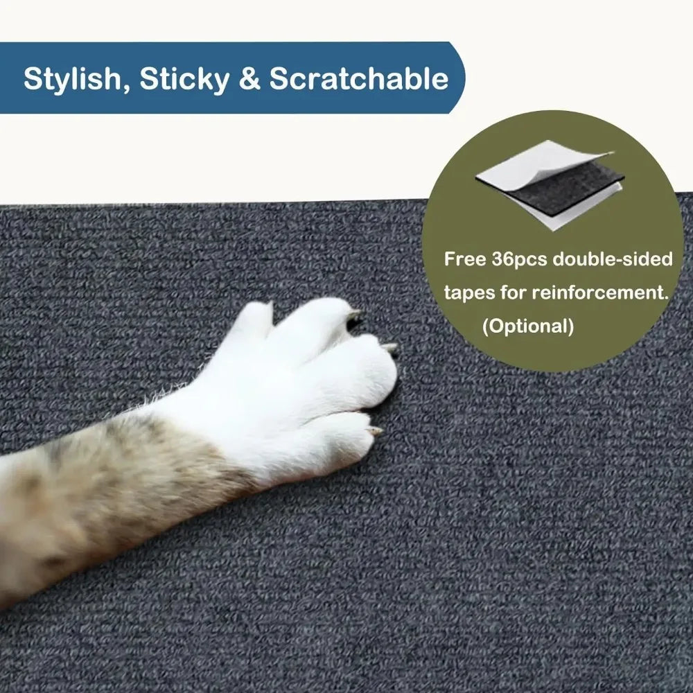 🐾 Universal Cat Scratching Mat – Wall, Furniture & Floor Protector