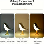 🐦✨ Wooden Bird LED Night Lamp – Touch & Rechargeable