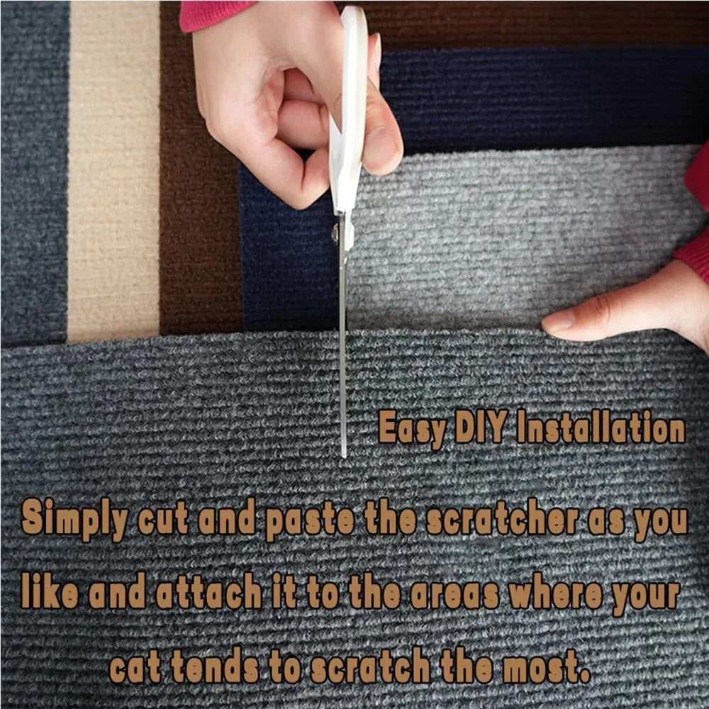 🐾 Universal Cat Scratching Mat – Wall, Furniture & Floor Protector