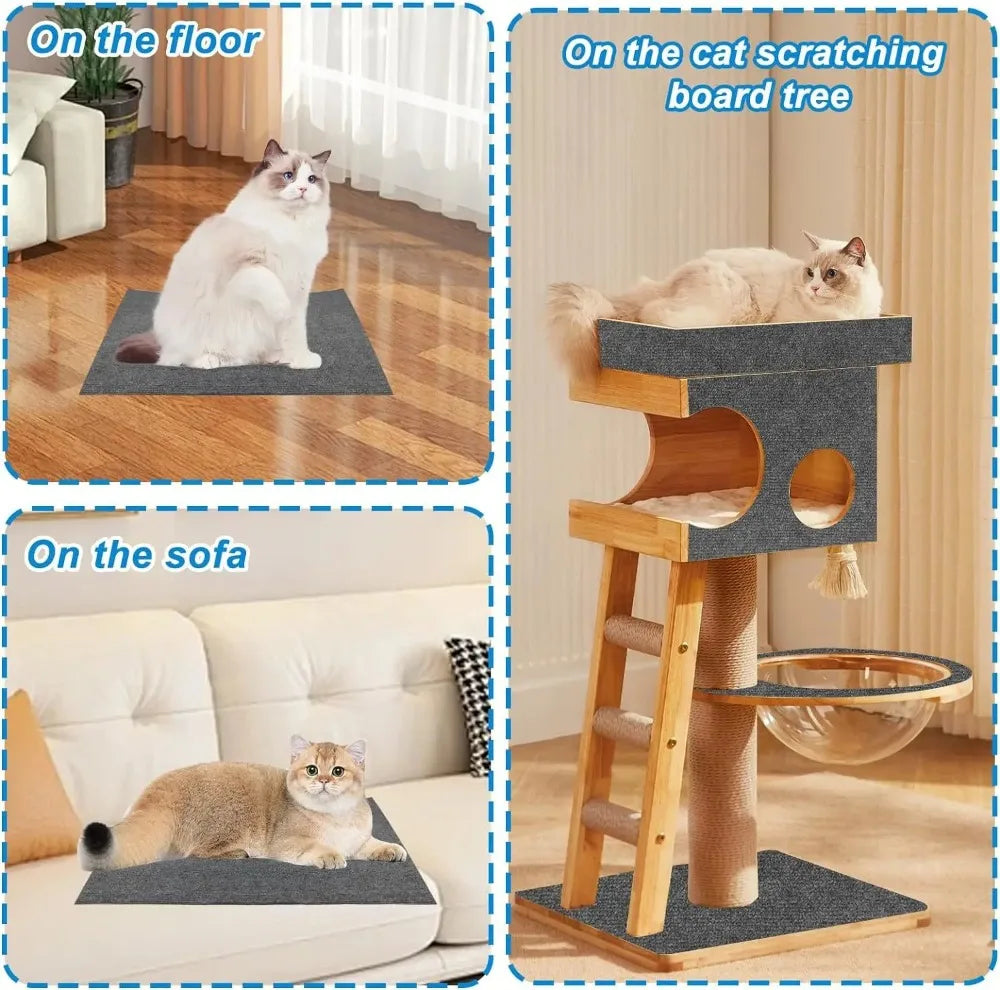 🐾 Universal Cat Scratching Mat – Wall, Furniture & Floor Protector