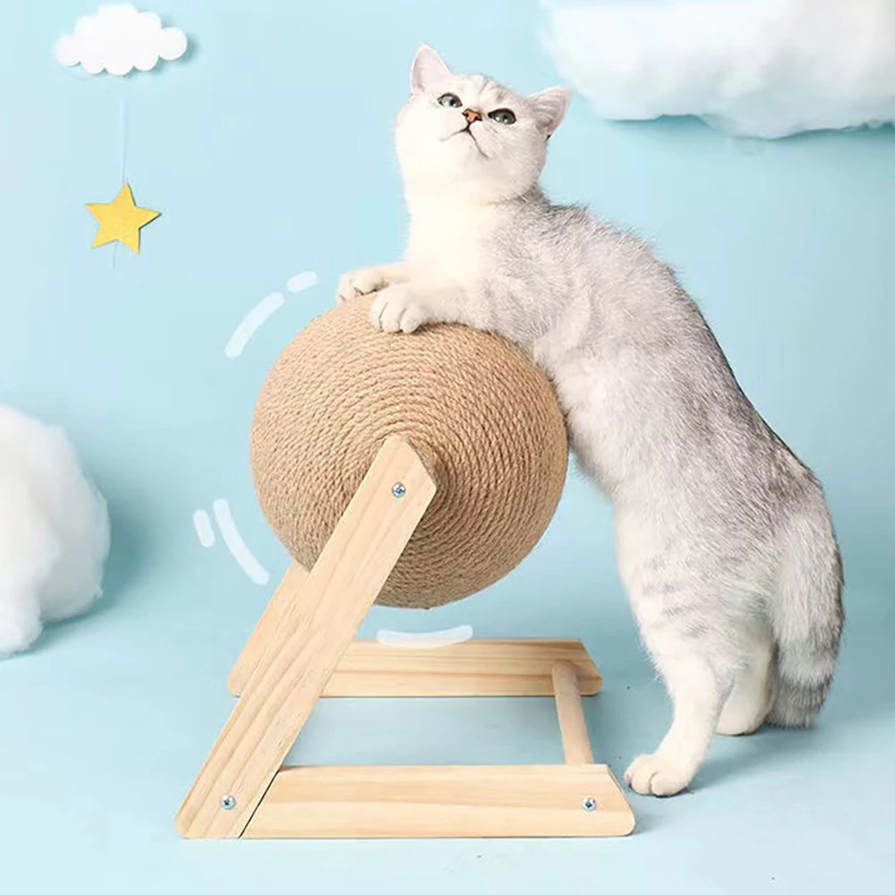 🐾 Rotating Scratcher Ball Tower for Cats 🐱✨