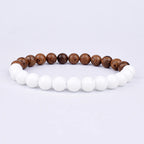 ✨ “Dual-Tone Beaded Bracelet – Natural Stone & Wood Mix | Unisex Wrist Accessory” ✨