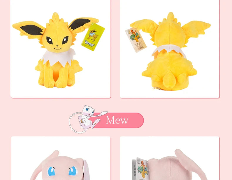 “Pokémon Plush Collection — 20–25 cm Soft & Cute Character Plushies 🧸✨”