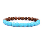 ✨ “Dual-Tone Beaded Bracelet – Natural Stone & Wood Mix | Unisex Wrist Accessory” ✨