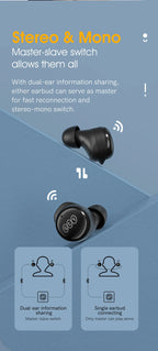 🎧 TWS Bluetooth 5.3 Earbuds – Touch Control, Low Latency 🎶