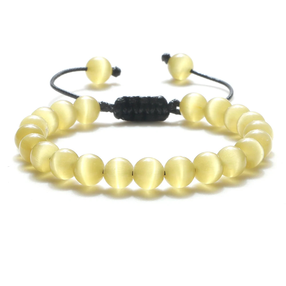 ✨ Unisex Beaded Bracelet – Colorful Natural Stone Wristband 💫