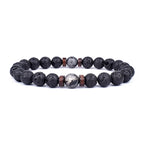 ✨ “Dual-Tone Beaded Bracelet – Natural Stone & Wood Mix | Unisex Wrist Accessory” ✨