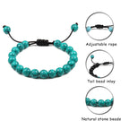 ✨ Unisex Beaded Bracelet – Colorful Natural Stone Wristband 💫