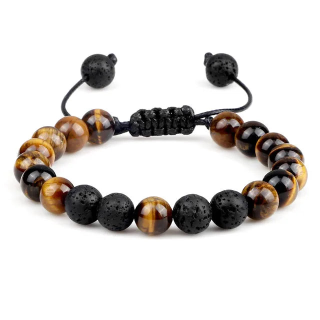 ✨ Unisex Beaded Bracelet – Colorful Natural Stone Wristband 💫