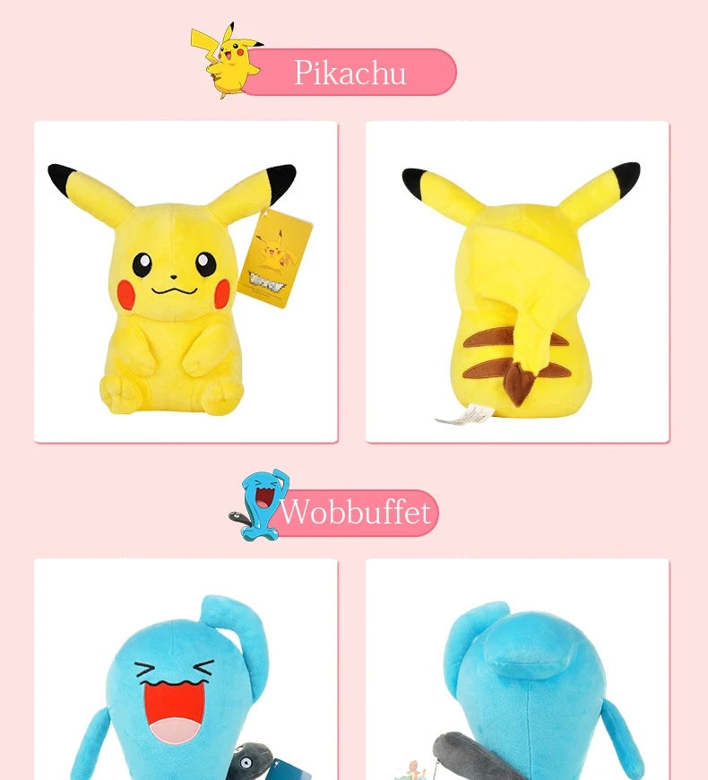 “Pokémon Plush Collection — 20–25 cm Soft & Cute Character Plushies 🧸✨”