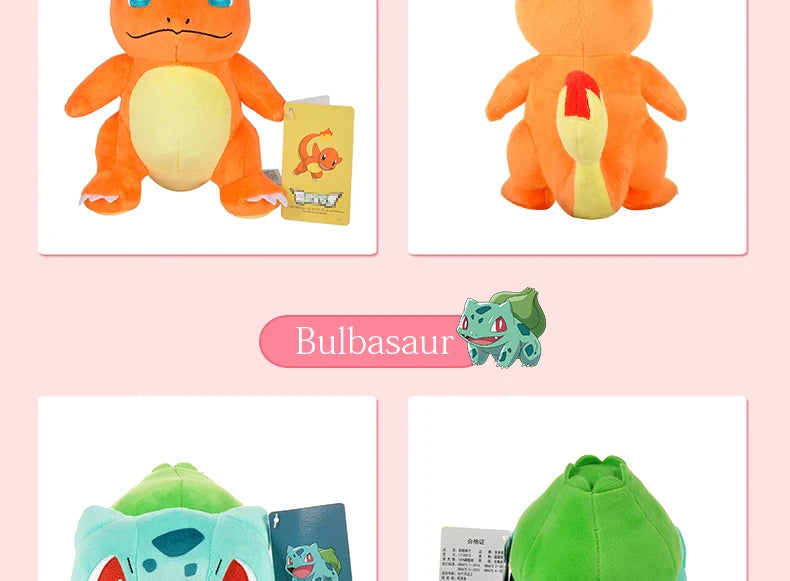“Pokémon Plush Collection — 20–25 cm Soft & Cute Character Plushies 🧸✨”