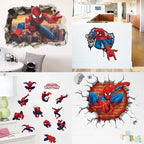🕷️ 3D Spider-Man Wall Stickers – Room Decor for Superhero Fans 🦸‍♂️✨