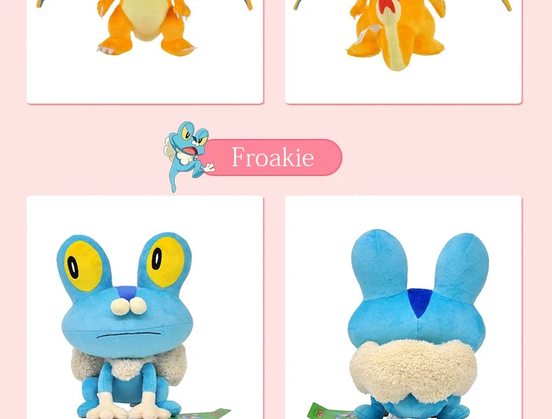 “Pokémon Plush Collection — 20–25 cm Soft & Cute Character Plushies 🧸✨”
