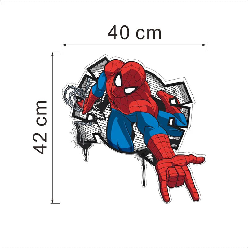 🕷️ 3D Spider-Man Wall Stickers – Room Decor for Superhero Fans 🦸‍♂️✨