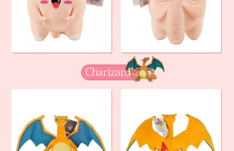 “Pokémon Plush Collection — 20–25 cm Soft & Cute Character Plushies 🧸✨”