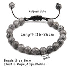 ✨ Unisex Beaded Bracelet – Colorful Natural Stone Wristband 💫
