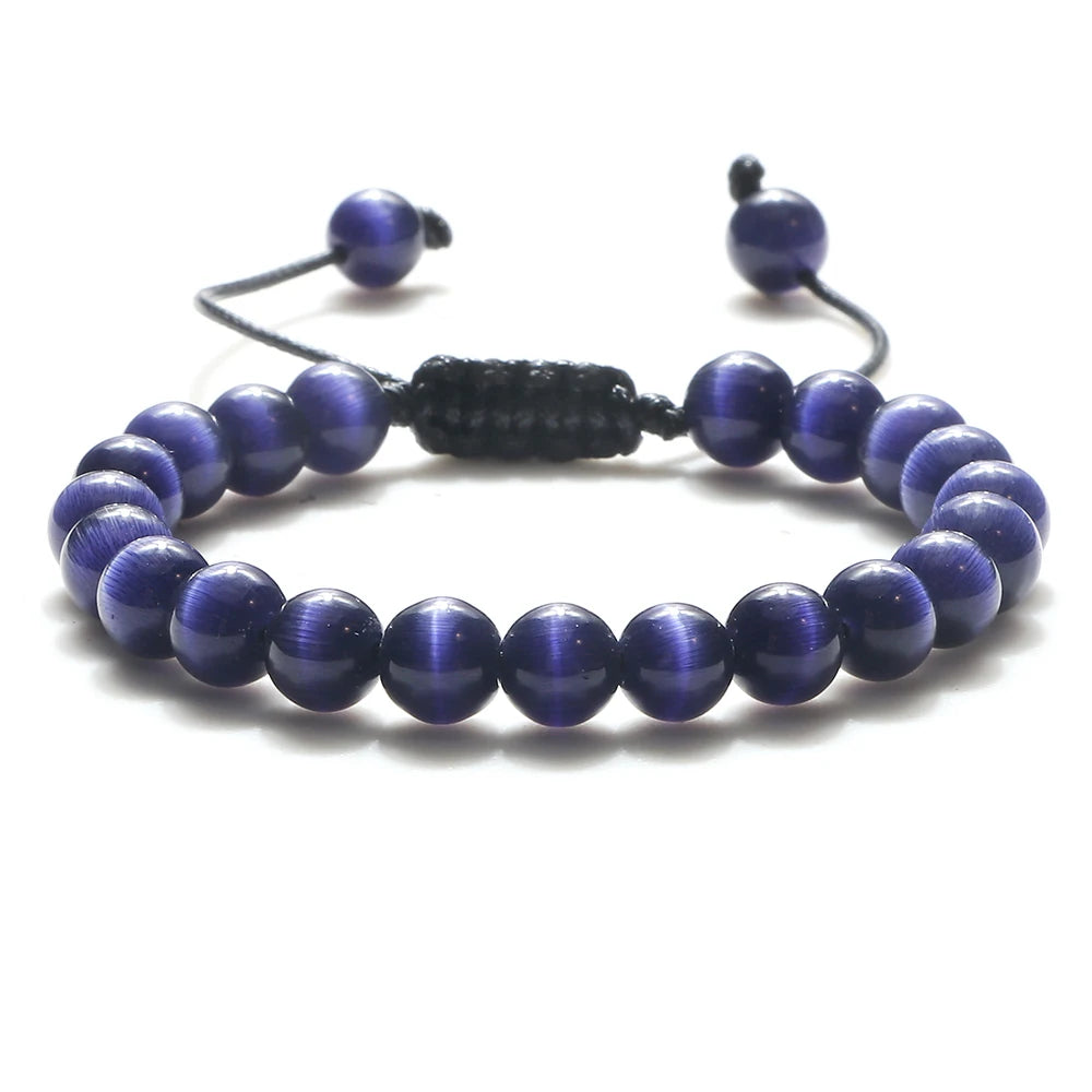 ✨ Unisex Beaded Bracelet – Colorful Natural Stone Wristband 💫