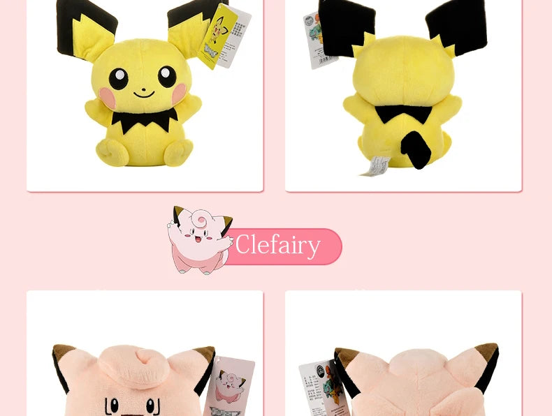 “Pokémon Plush Collection — 20–25 cm Soft & Cute Character Plushies 🧸✨”