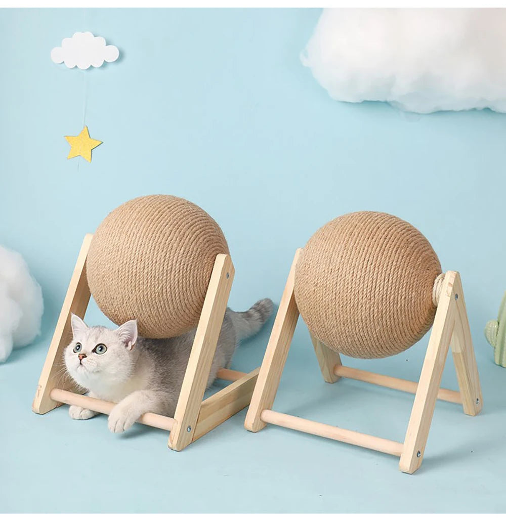 🐾 Rotating Scratcher Ball Tower for Cats 🐱✨