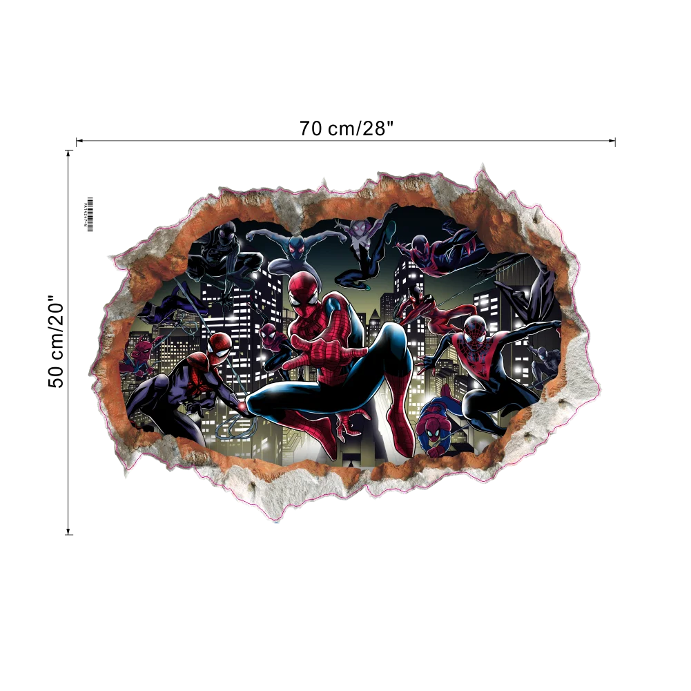 🕷️ 3D Spider-Man Wall Stickers – Room Decor for Superhero Fans 🦸‍♂️✨