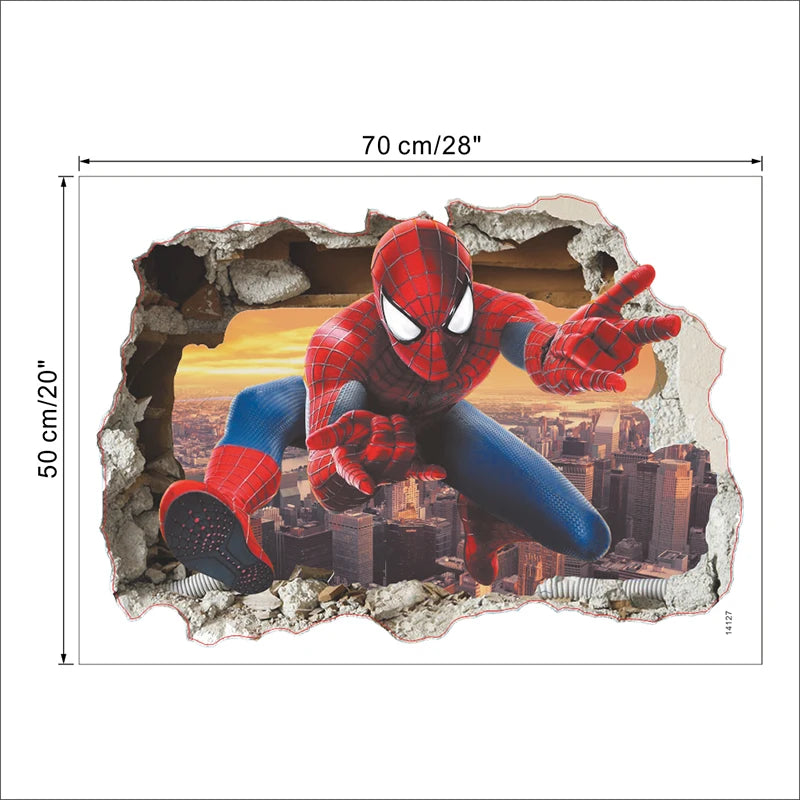 🕷️ 3D Spider-Man Wall Stickers – Room Decor for Superhero Fans 🦸‍♂️✨