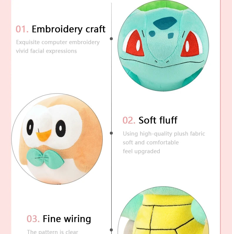 “Pokémon Plush Collection — 20–25 cm Soft & Cute Character Plushies 🧸✨”