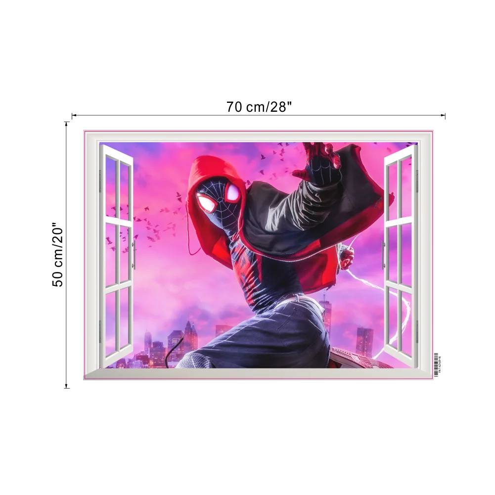 🕷️ 3D Spider-Man Wall Stickers – Room Decor for Superhero Fans 🦸‍♂️✨