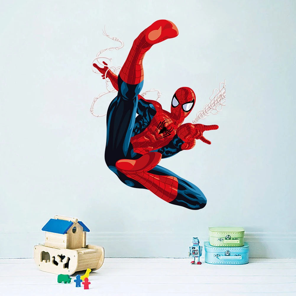 🕷️ 3D Spider-Man Wall Stickers – Room Decor for Superhero Fans 🦸‍♂️✨