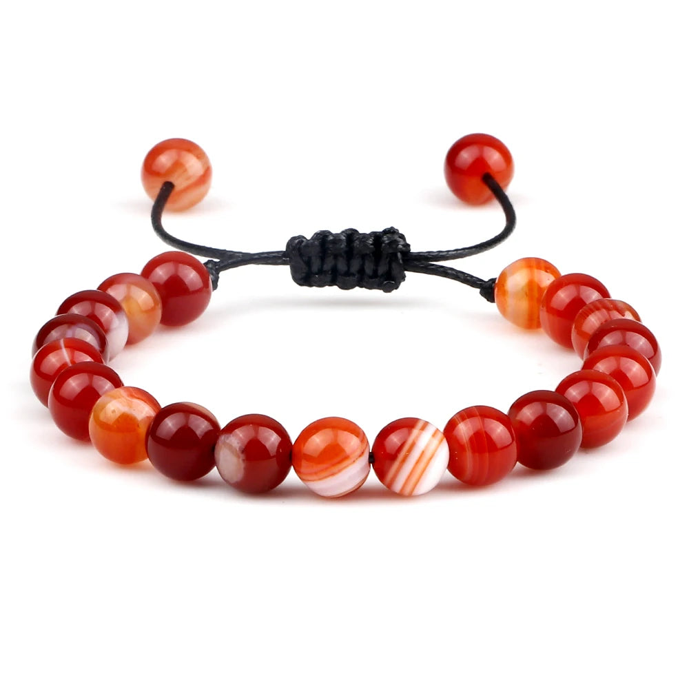 ✨ Unisex Beaded Bracelet – Colorful Natural Stone Wristband 💫