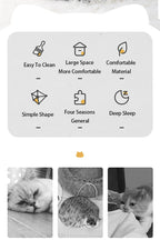 🐱 Cozy Igloo Cat & Small Dog Bed with Cute Ears – Soft, Warm & Secure Den 🛏️✨