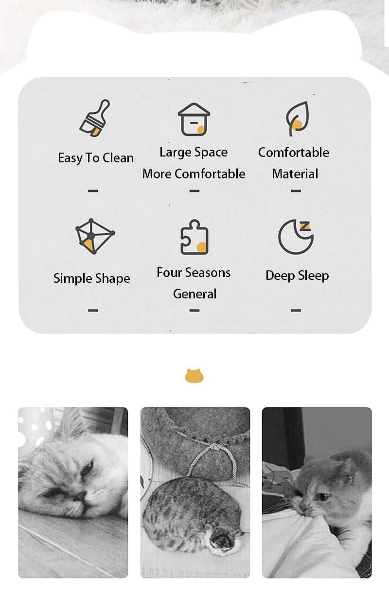 🐱 Cozy Igloo Cat & Small Dog Bed with Cute Ears – Soft, Warm & Secure Den 🛏️✨