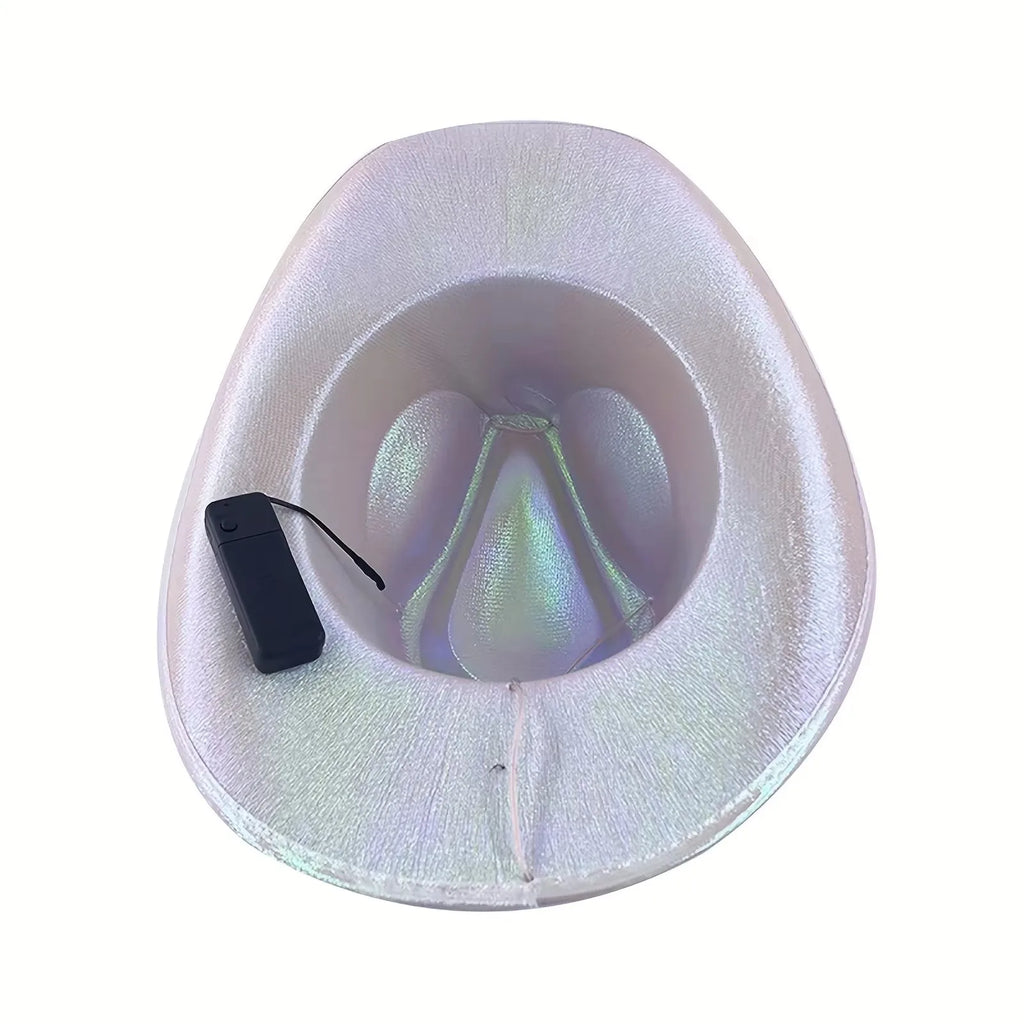 ⭐ ✨ LED Light-Up Cowboy Hat – Colorful Western Party Glow ✨