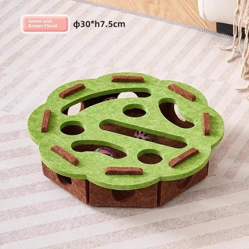 🐾 Cat Puzzle Toy – Interactive Felt Puzzle Box for Indoor Cats 🧩🐈✨
