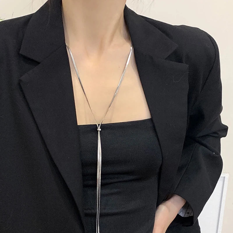 ✨ Punk Flat Snake Chain Necklace – Bold & Chic Style ✨