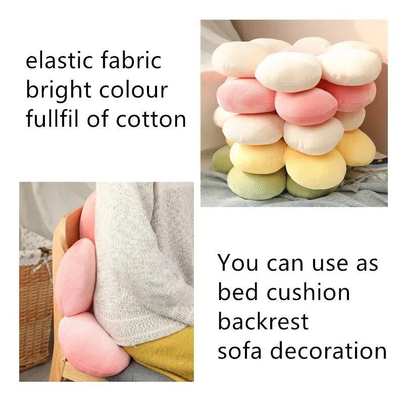 Peluche Coloured Flower 35cm - Soft Decorative Pillow 🌼✨