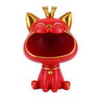 🐱✨ Lucky Cat Storage Statue – Cute Cartoon Catch-All Tray Decor