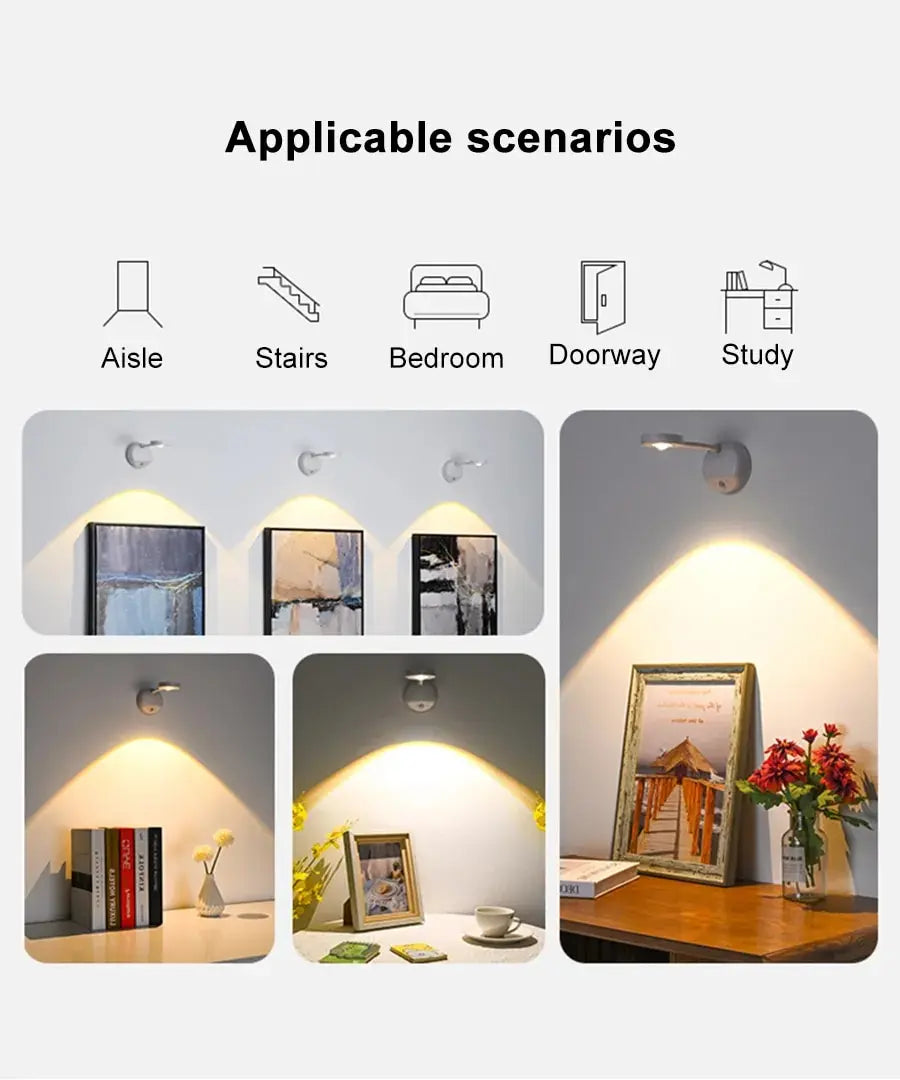 ✨ LED Lamp with Motion Sensor - Wireless USB Night Light