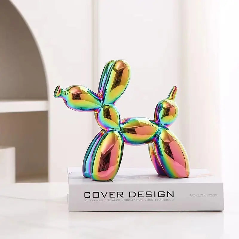 ✨ Balloon Dog Mini Sculpture – 11cm Ceramic Desk Ornament 🐶🎈