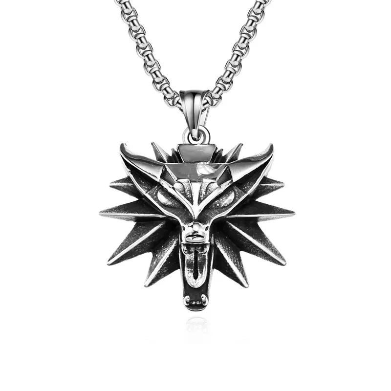 🐺 Men’s Wolf Pendant Necklace – Bold Nordic Style Jewelry