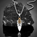 🗡️ Viking Rune Arrowhead Pendant Necklace – Norse Warrior Amulet ⚔️