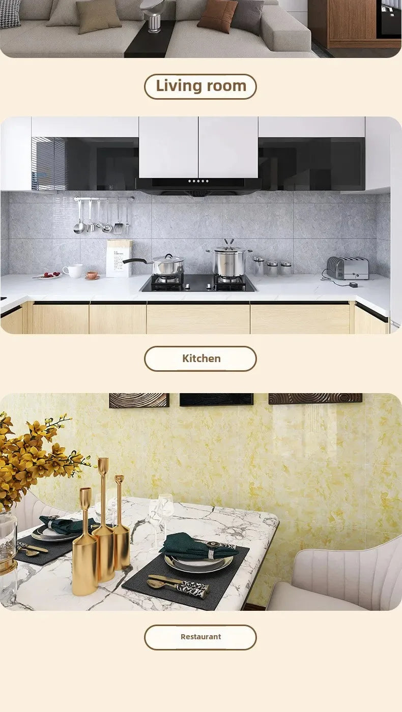 ✨ Marble-Style Waterproof Tile Stickers (10–50 pcs) – Peel & Stick Wall Decor 🧱✨