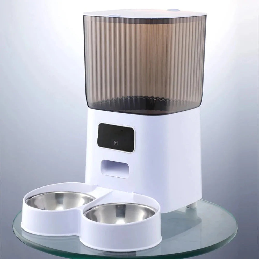 ⭐ Smart 5L Automatic Pet Feeder with Camera & Dual Bowls 🍽️🐾