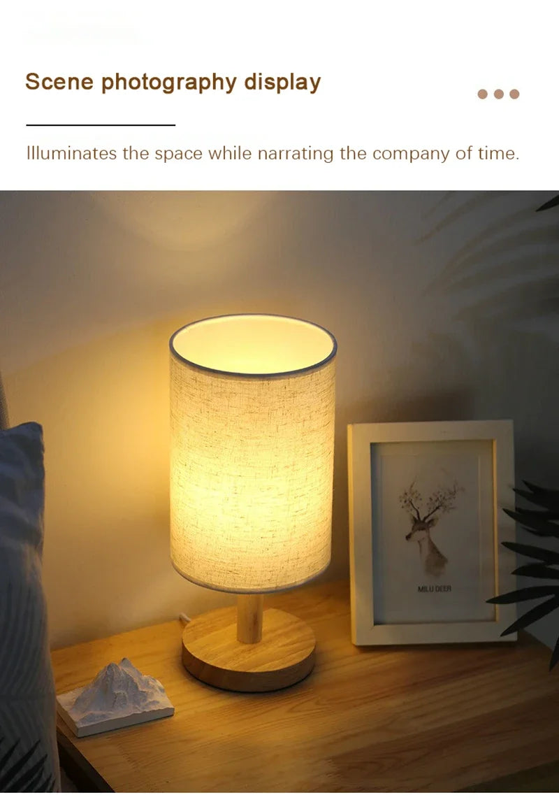 Chinese Style Minimalist LED Table Lamp - Touch, USB, Dimmable 🌙