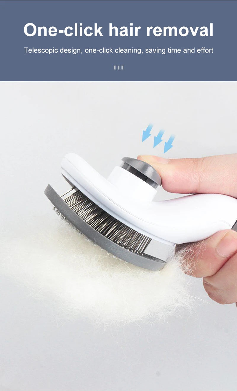 Self-Cleaning Pet Grooming Brush – Anti-Shedding Comb for Dogs & Cats 🐶🐱✨
