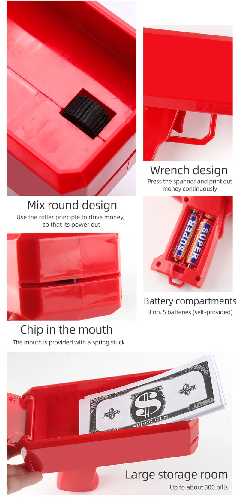 💸 Money Blaster Cash Cannon – Party Fun Prop 🎉