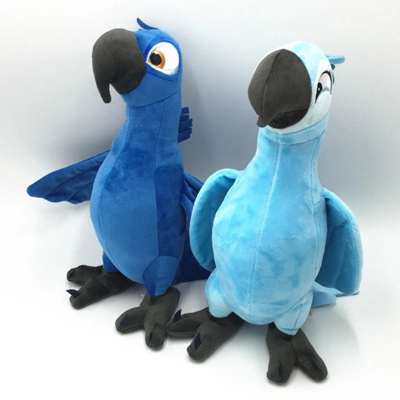 🦜 Plush “Rio” – Blu & Jewel | Peluche Super Soft 35 cm